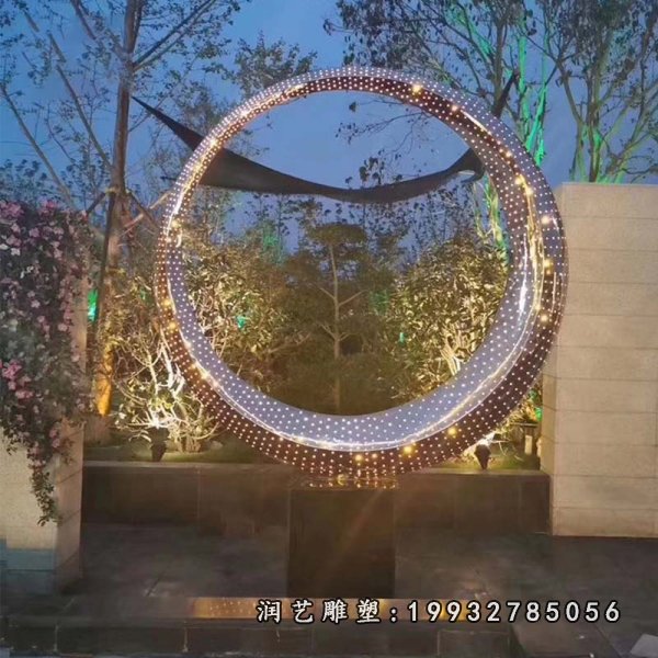 不锈钢圆环雕塑 (71)