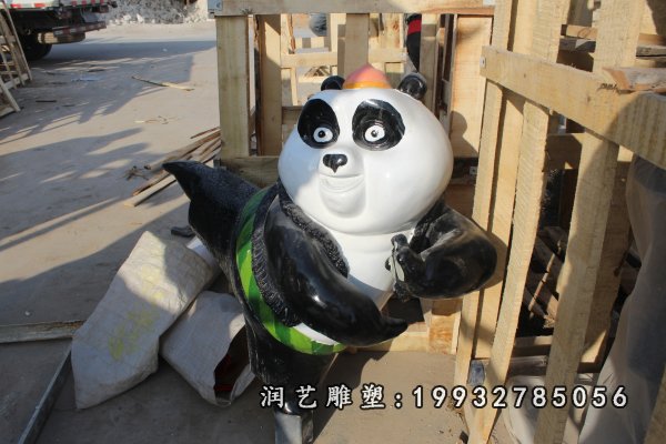 功夫熊猫玻璃钢雕塑  (21)