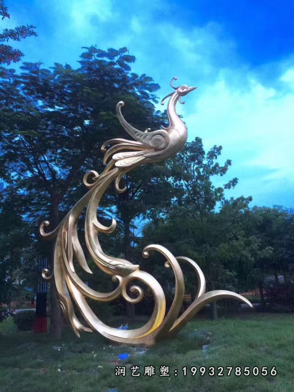 凤凰铜雕 (6)