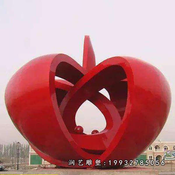 不锈钢苹果雕塑 (7)