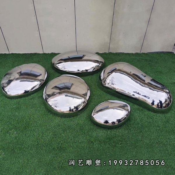不锈钢鹅卵石雕塑  (16)