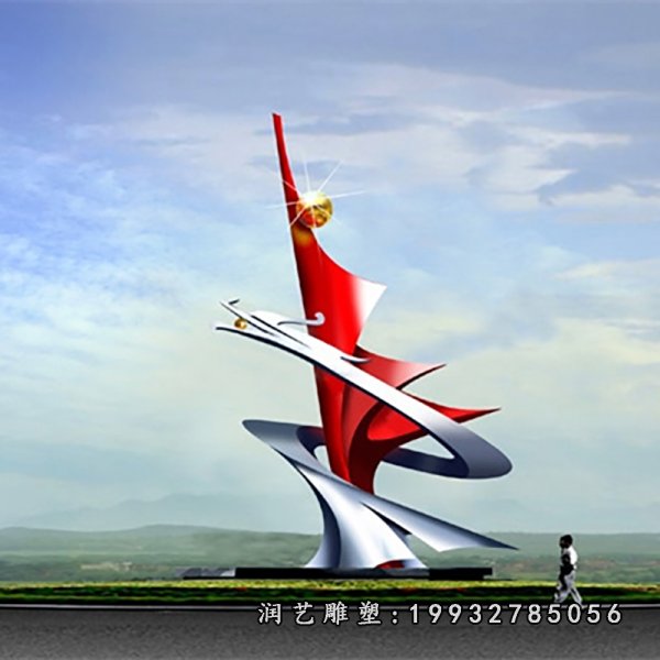不锈钢龙雕塑 (50)