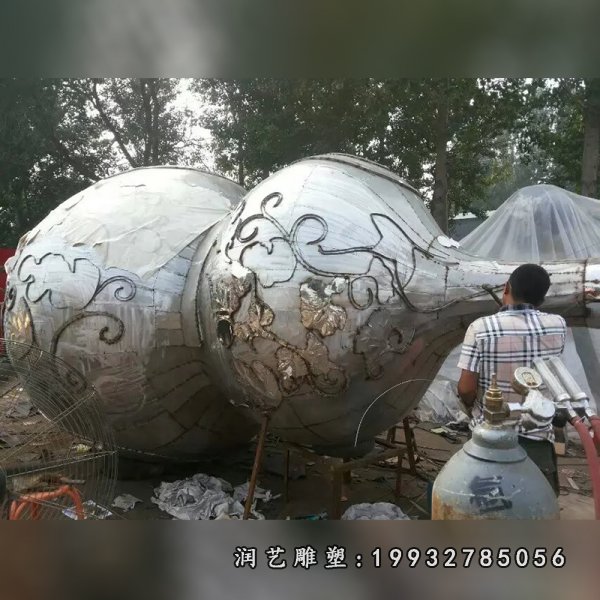 不锈钢葫芦雕塑 (10)