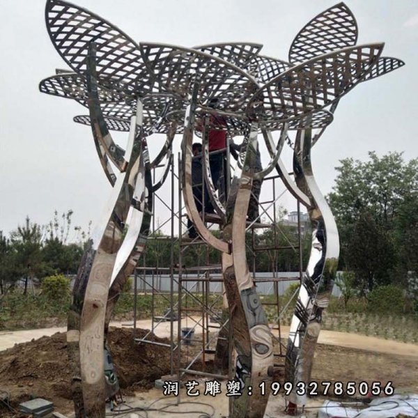 不锈钢树雕塑 (65)