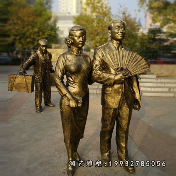 情侣铜雕 (24)