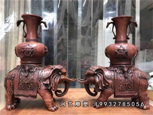 大象动物铜雕 (43)