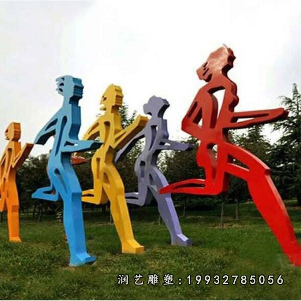 不锈钢跑步人物雕塑 (11)
