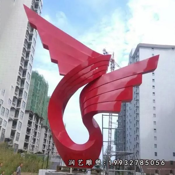 不锈钢飘带雕塑 (10)