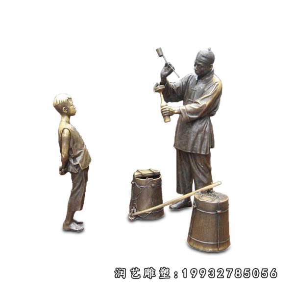 打香油民俗铜雕