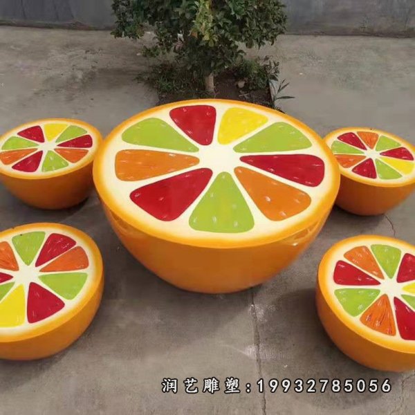 玻璃钢桌凳雕塑 (46)