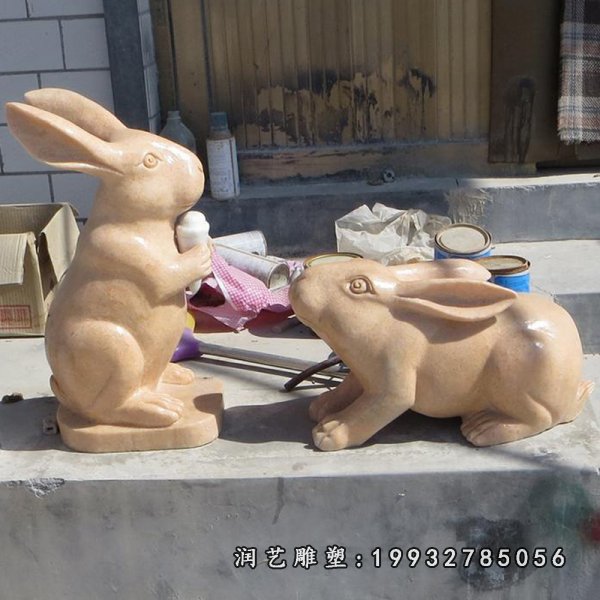 兔子动物石雕 (30)