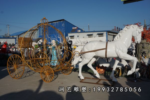 玻璃钢马车雕塑 (17)