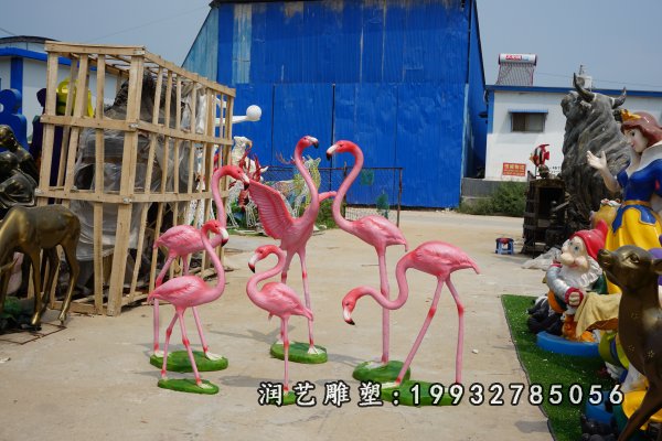 公园玻璃钢火烈鸟雕塑  (37)