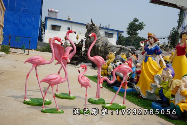 公园玻璃钢火烈鸟雕塑  (36)