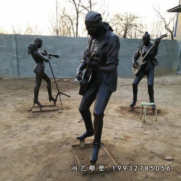 演奏人物铜雕塑 (66)