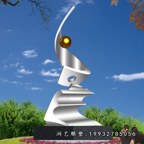 不锈钢雕塑奋发向上景观雕塑