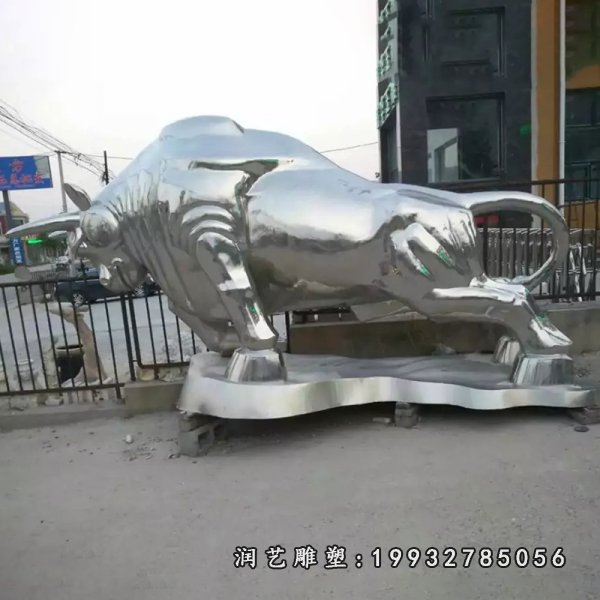不锈钢牛雕塑 (24)