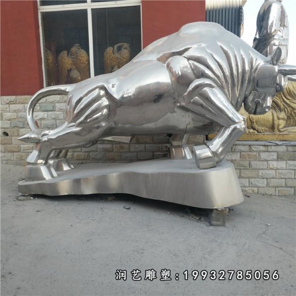 不锈钢牛雕塑 (25)