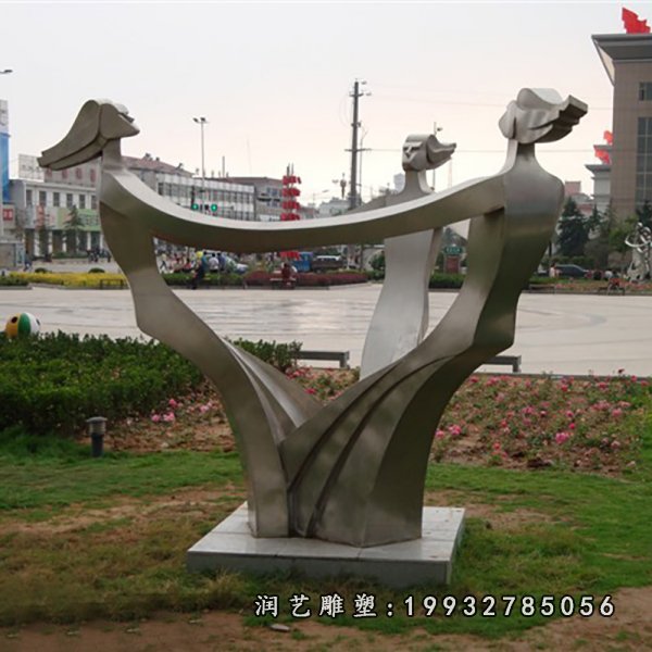 不锈钢跳舞雕塑 (11)