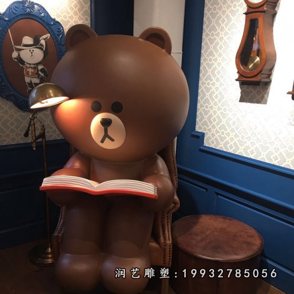 玻璃钢布朗熊和可妮兔雕塑 (42)