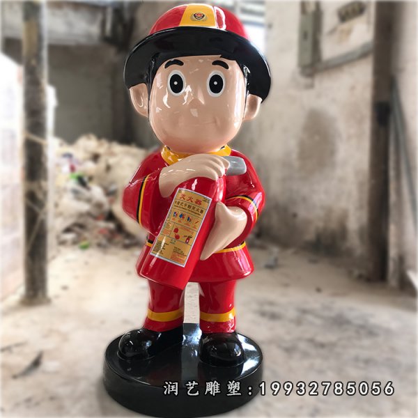 玻璃钢消防人物雕塑 (14)