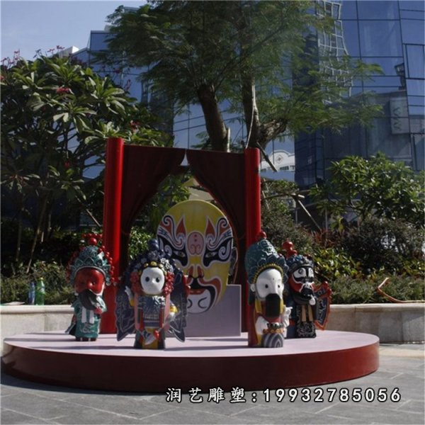 玻璃钢卡通戏曲人物雕塑 (6)