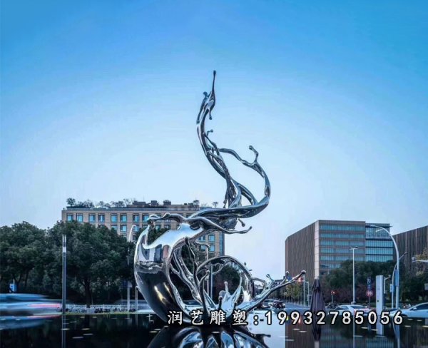 不锈钢水花雕塑 (13)