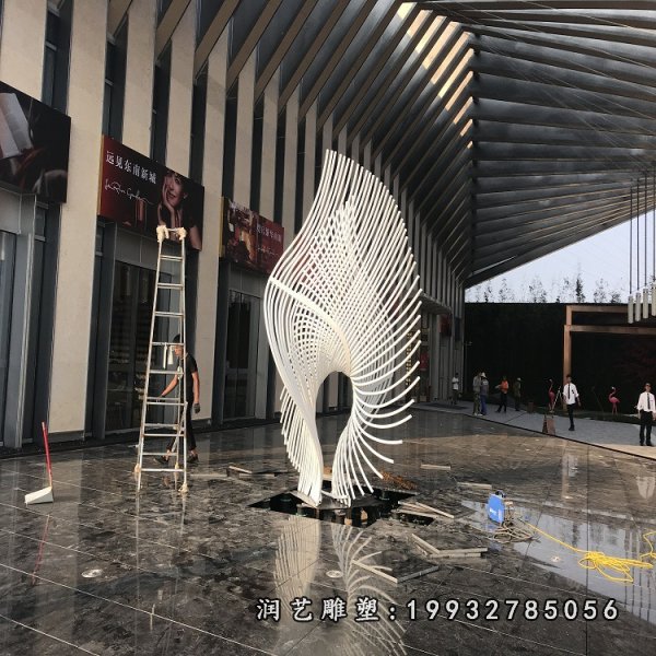 不锈钢线条景观雕塑  (7)
