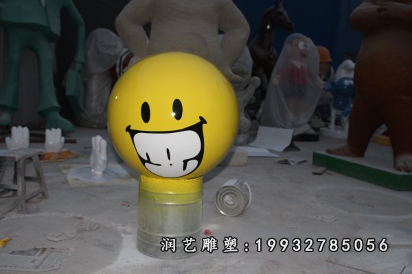 玻璃钢笑脸雕塑  (22)