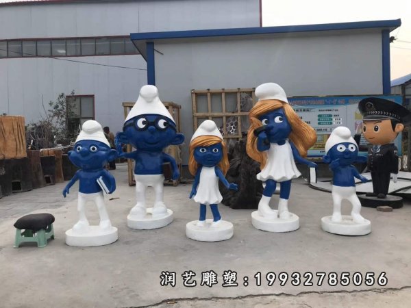 玻璃钢蓝精灵雕塑  (35)