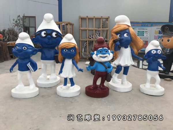 玻璃钢蓝精灵雕塑  (37)