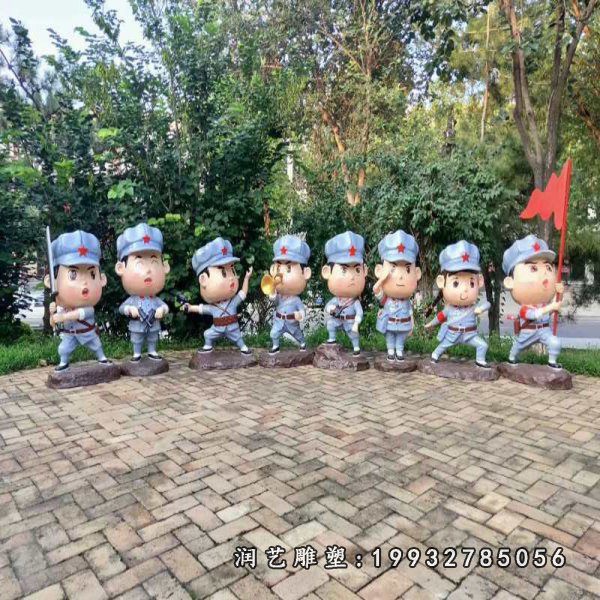 玻璃钢红军人物雕塑  (23)