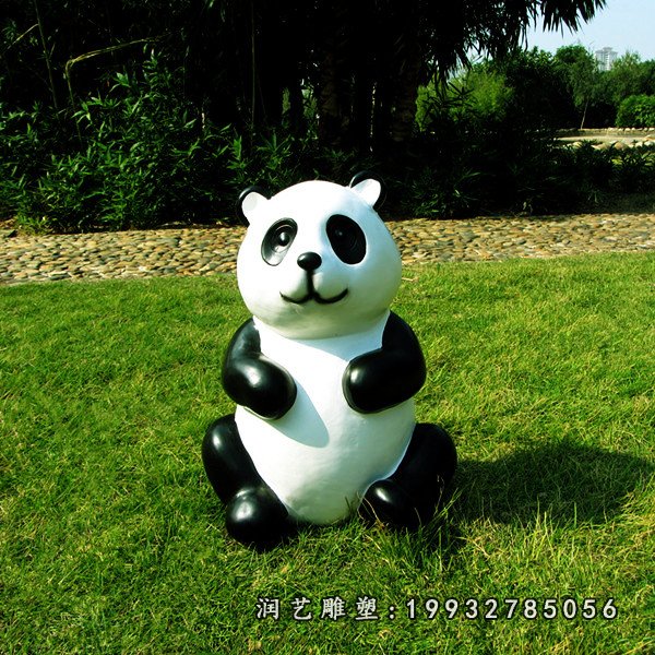 玻璃钢熊猫动物雕塑 (37)
