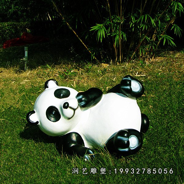 玻璃钢熊猫动物雕塑 (42)