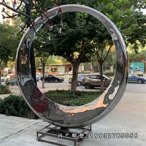 不锈钢圆环雕塑 (32)