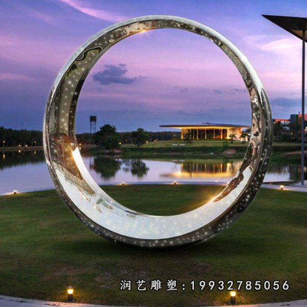 不锈钢圆环雕塑 (47)