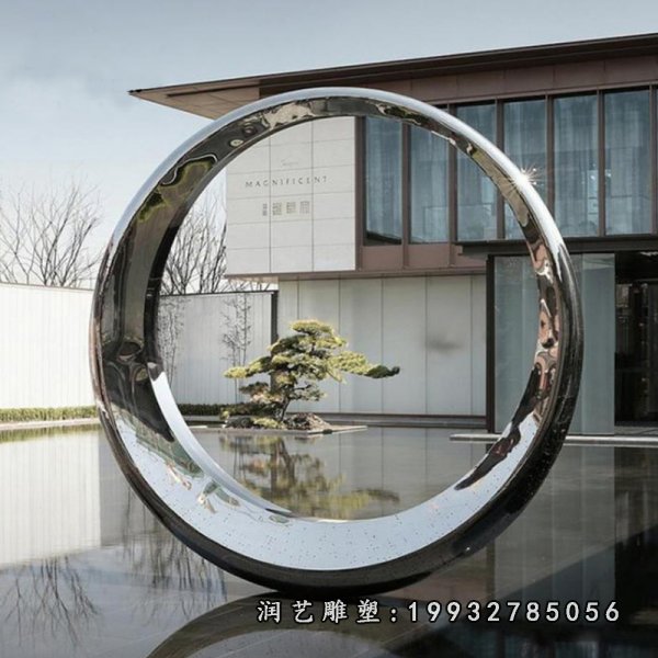 不锈钢圆环雕塑 (46)