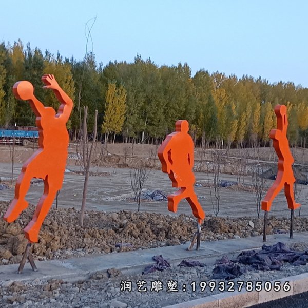 不锈钢剪影运动抽象雕塑