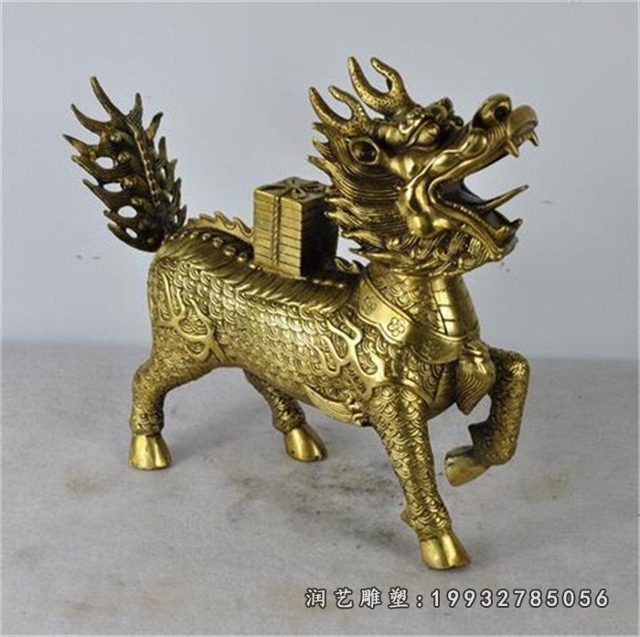 门口麒麟铜雕 (2)