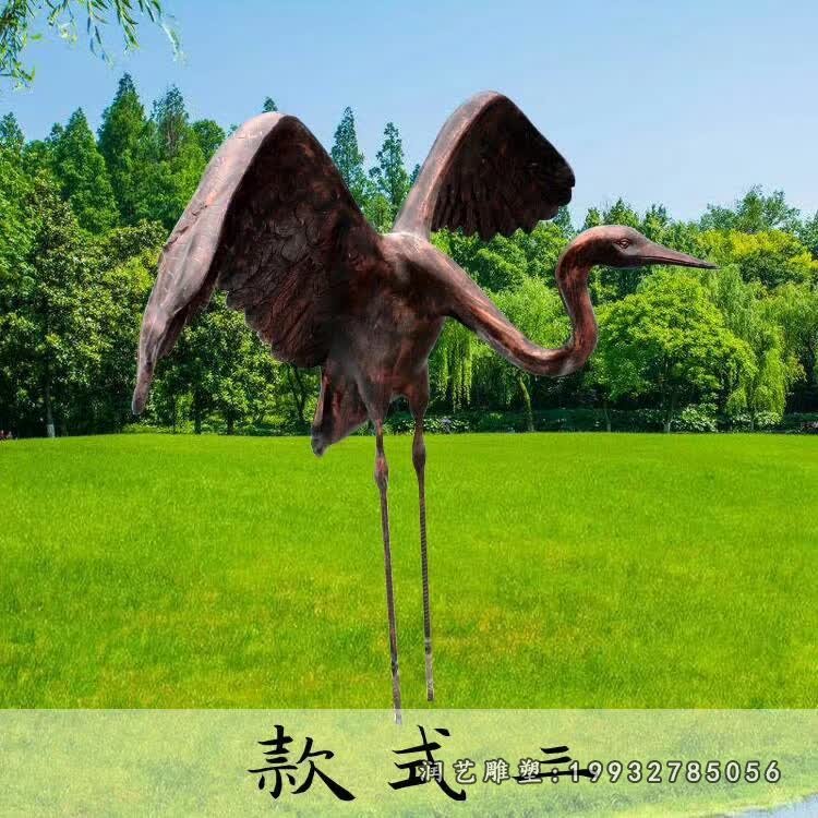 展翅仙鹤铜雕 (4)