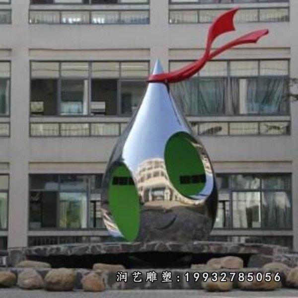 不锈钢水滴雕塑 (15)