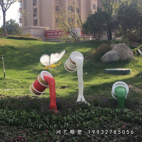 玻璃钢油漆桶雕塑  (12)