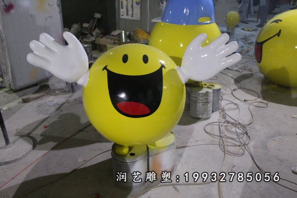 玻璃钢笑脸雕塑  (14)