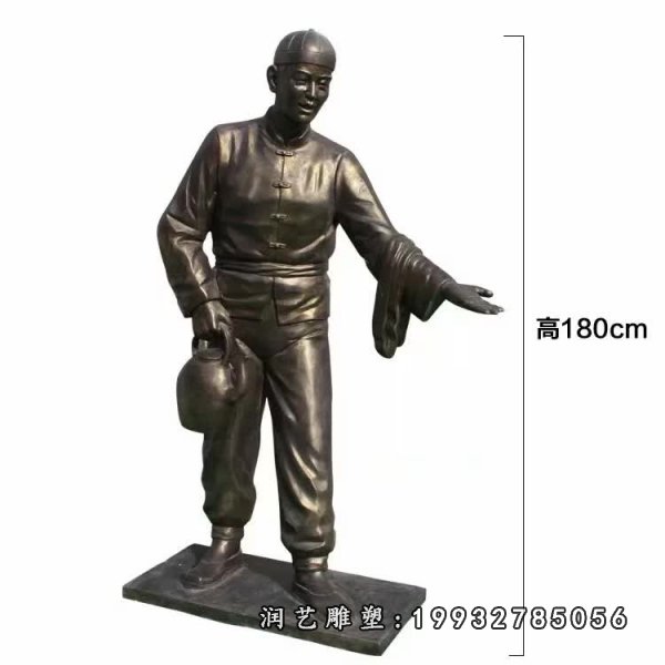 店小二人物铜雕  (35)