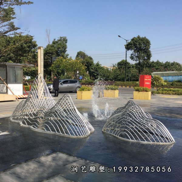 不锈钢假山雕塑 (29)