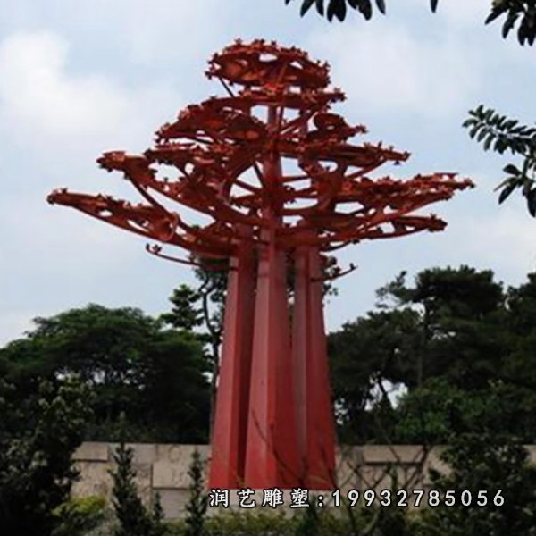 不锈钢树雕塑 (37)