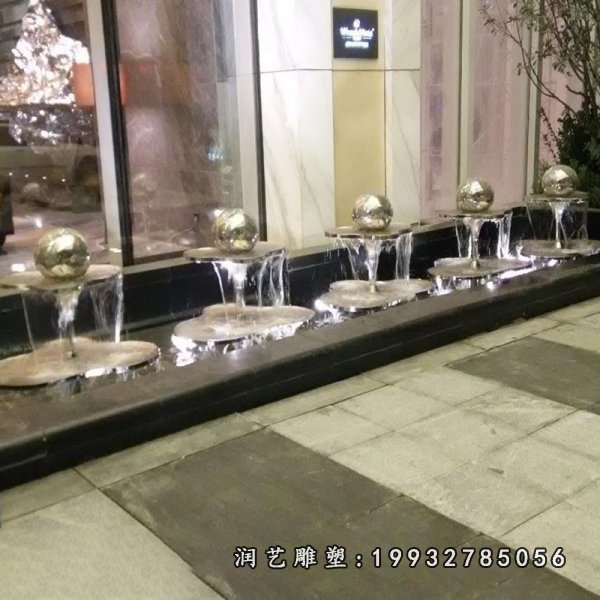 不锈钢喷泉雕塑  (8)