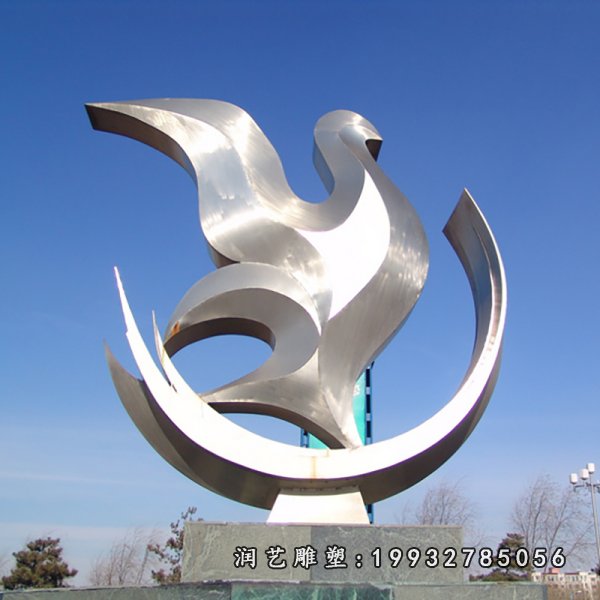 不锈钢鸽子雕塑 (31)