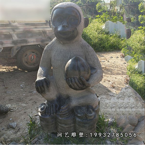 猴子动物石雕 (27)