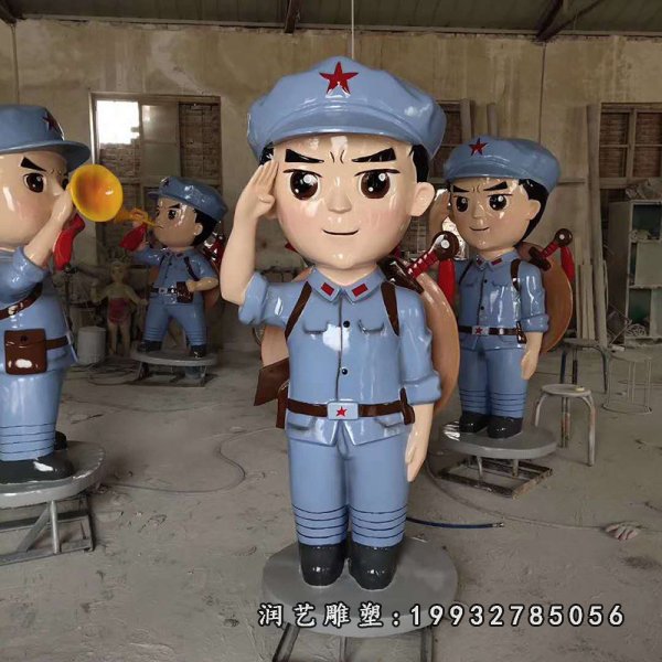 玻璃钢红军人物雕塑  (21)
